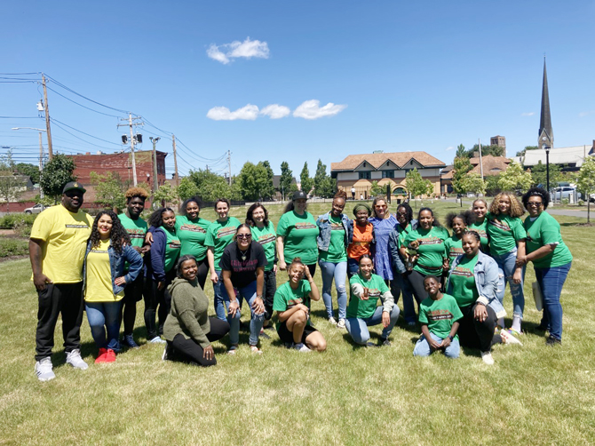 On Sunday, June 19th Because It Matters 24/7 held their Second Annual Juneteenth Celebration. Because it Matters 24/7 staff, volunteers, and vendors pose for a photo at the Juneteenth Celebration.