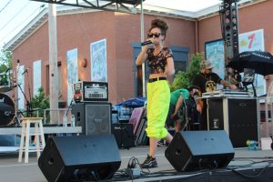Sammie B entertained the crowd at the Newburgh Illuminated Festival on Saturday, June 4.