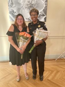 Om left, Alyssa Carrion of the Mental Health America of Dutchess County Veterans Programs and next to her Undersheriff Jacqueline Salvatore of the Columbia County Sheriff’s Office. Both ladies shared their inspiring personal and professional journeys at Wednesday’s Annual Women’s Networking Event, which focused on the theme of “Flipping the Script.”