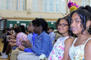 The loved ones of the New Windsor School 5th grade Class of 2022 gathered in the cafetorium to watch their children Move Up to middle school. 