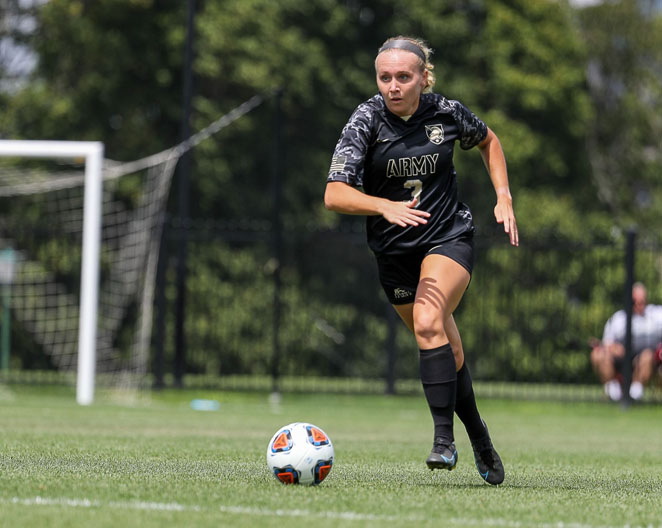 Army West Point women’s soccer struck first in its rivalry match with the Air Force Falcons before eventually falling 2-1 on Friday night.