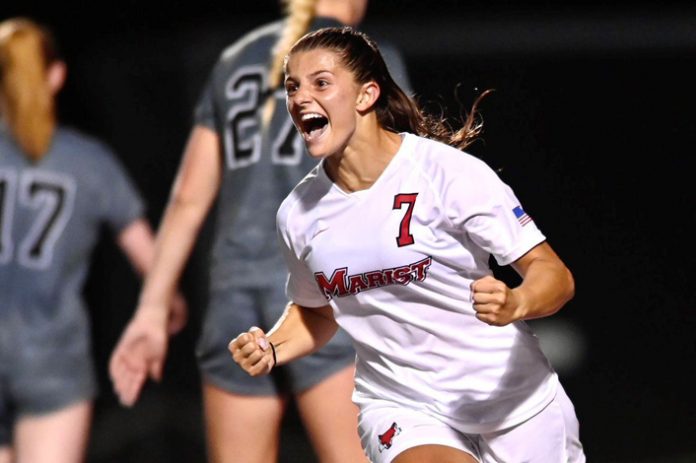 The Marist women’s soccer team started off the season with a 2-2 draw against the St. Bonaventure Bonnies in a non-conference matchup. Photo credit: Carlislr Stockton