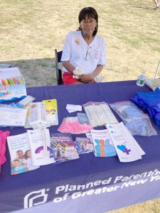 Planned Parenthood passed out brochures at Omani & Tabby Day.