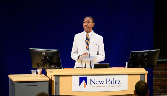 SUNY New Paltz President Darrell P. Wheeler gave his first formal speech as leader of the institution on Friday, Aug. 26th.