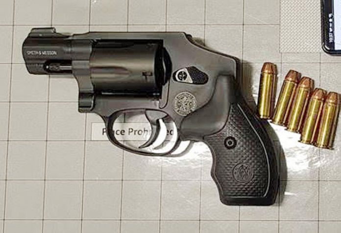 A Transportation Security Administration officer prevented a man from carrying his loaded handgun onto a flight in New York Stewart International Airport on Wednesday, August 24. Pictured above, a loaded .357 revolver at Stewart.