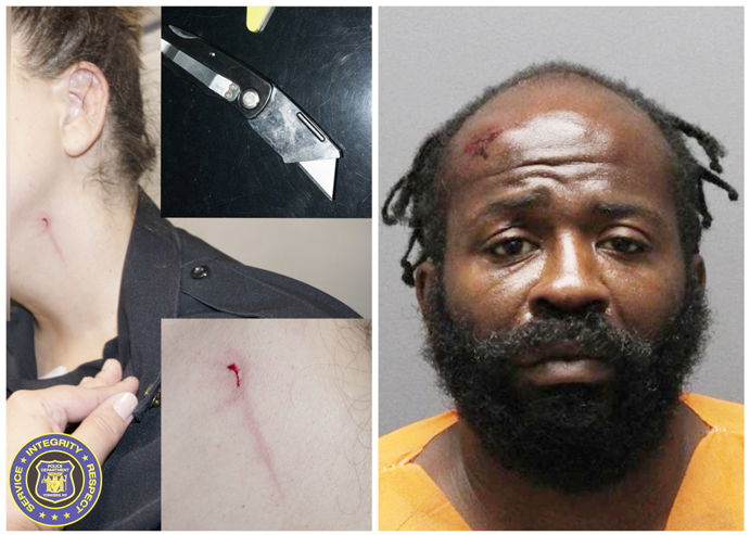 Patrick Reddon, a 37-year-old homeless individual living in the City of Yonkers was arrested for slashing police officers in neck and face. Reddon was charged with Attempted Assault 1 and Burglary 1, both Class B Violent Felonies in the New York State Penal Law, in addition to other crimes.
