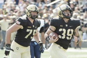 Army freshman Hayden Reed rushed for a 24-yard touch down in Army's 49-10 victory.