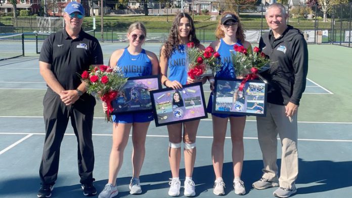 The Mount Saint Mary College Women’s Tennis team finished their regular season on Saturday with a 7-2 conference victory over Sarah Lawrence.