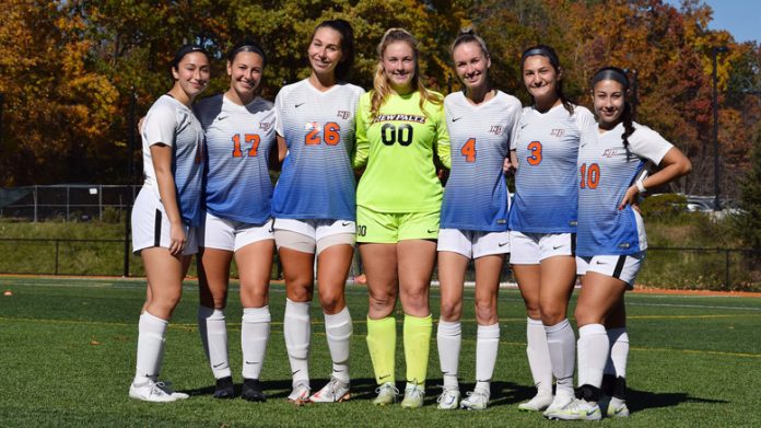 The SUNY New Paltz Hawks hosted the Lakers of Oswego State Saturday afternoon and came away with a 2-2 draw on Senior Day to close out their impressive regular season. Photo: Kitch