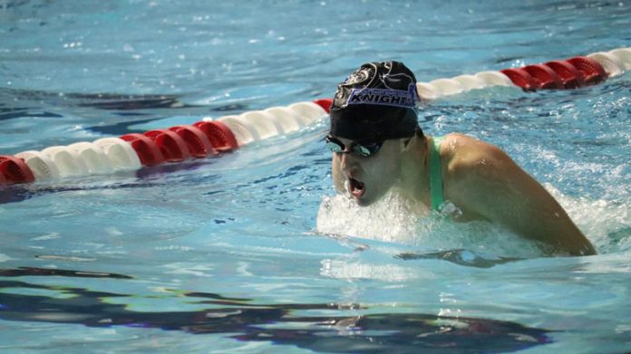 The Mount Saint Mary College Women’s Swimming team completed the 2022 Diamond City Invitational in eighth place with 437 points on Sunday. Photo: Chris Panter