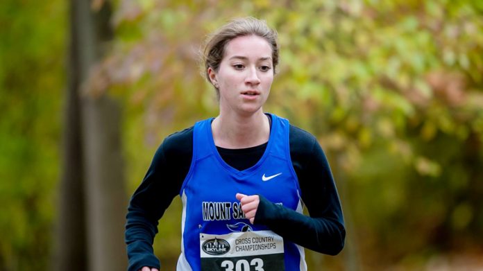 A trio of Mount Saint Mary College Women’s Cross Country runners were on the trails at the 2022 ECAC Championship.