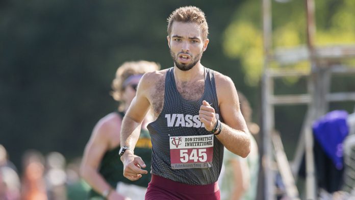 The Vassar Men’s Cross Country team took home the ECAC Championship team title on Saturday as the Brewers had all seven runners finish in the top-20 overall finishers. Photo: Carlisle Stockton
