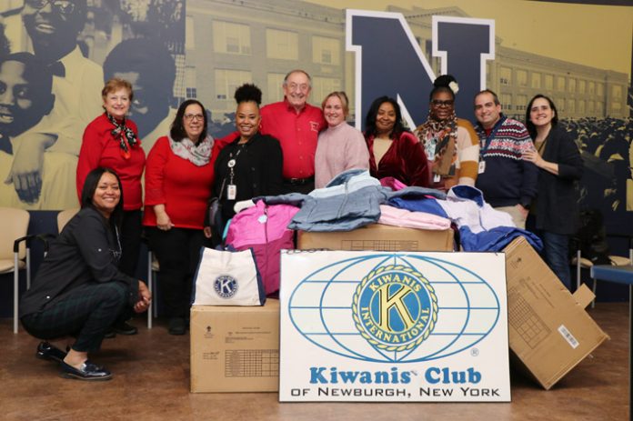 The Kiwanis Club of Newburgh members and Key Club students from NFA and Cornwall High School helped bring holiday cheer.