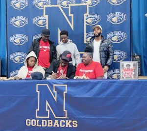 Deondre Johnson, a Senior at Newburgh Free Academy’s West Campus, signs a Letter of Intent to play football for Rutgers University in the fall. The 6-8, 200 pound wide receiver, expressed great gratitude for all the support his Newburgh community, “family” provided during his journey.