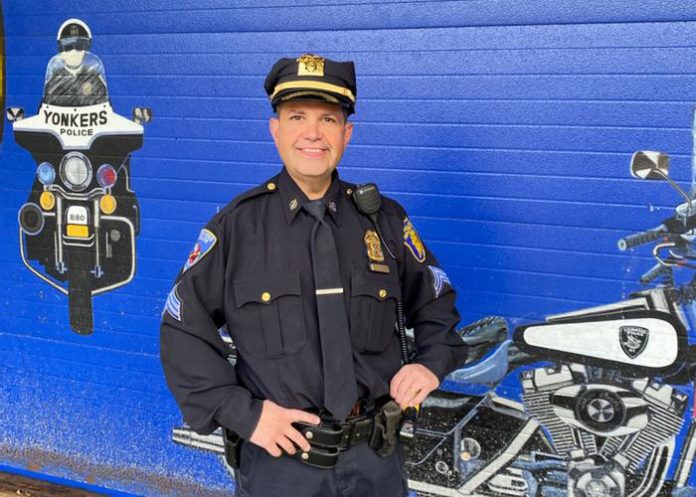 A BMW struck a police car killing Yonkers Sergeant Frank Gualdino (pictured above), the driver was a 16-year-old male Yonkers resident.