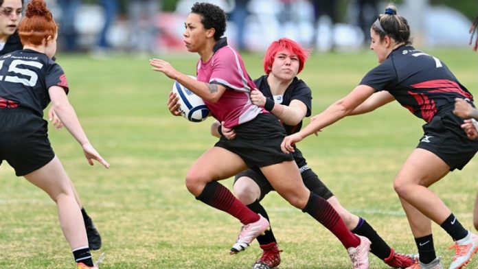Led by junior Asia Baker’s five tries, the Vassar College Women’s Rugby team advanced to the CRAA Division II Women’s Rugby National Championship after defeating Temple 51-17. Photo: Tim Cowie