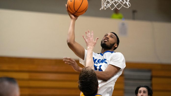 Elijah Barnett led five players in double-figures with a game-high 18 points as the Mount Saint Mary College Men’s Basketball team stopped a three-game losing streak with an impressive 83-64 home victory over Old Westbury Saturday afternoon.