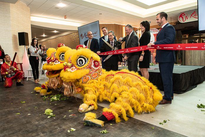 About 500, mostly local people, came to the formal grand opening of the Resorts World Hudson Valley electronic gaming casino at the Newburgh Mall in the Town of Newburgh.
