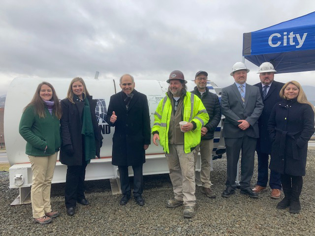 Thursday, the City of Newburgh hosted state and federal partners for a major infrastructure announcement of the launching of the 3500 pound Tunnel Boring Machine which will be launched into a hole, drilling into rock and creating critical sewerage storage space as well as help clean up the Hudson River.
