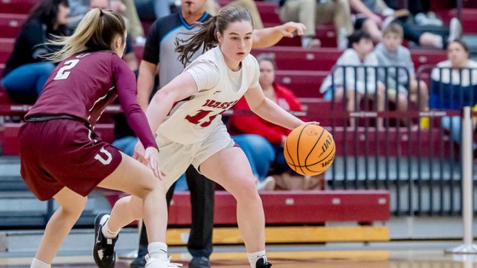 Sierra McDermed led all players with a game-high 14 points, going 4-of-9 from the floor and 5-of-6 from the free throw line with two assists and two steals. Photo: Carlisle Stockton