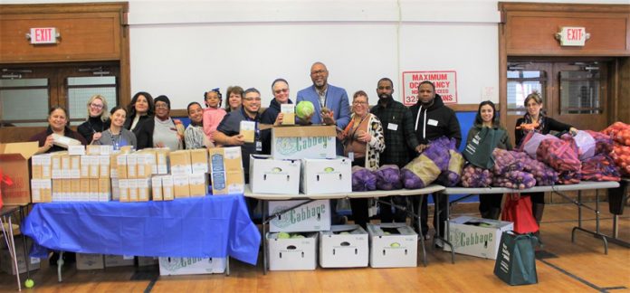 Thanks to a partnership with Dutchess Outreach, Poughkeepsie City School District Community Schools Department provided about 200 bags of food to city residents Friday.