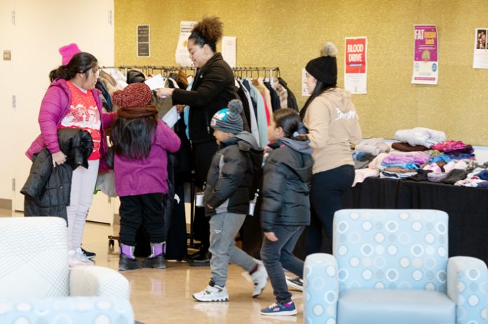 The Mount’s Desmond Center hosted a coat, clothing, and care kit giveaway on February 4. The Desmond Center will be moving into its new home in the newly renovated Guzman Hall later this semester. Photo: Lee Ferris.