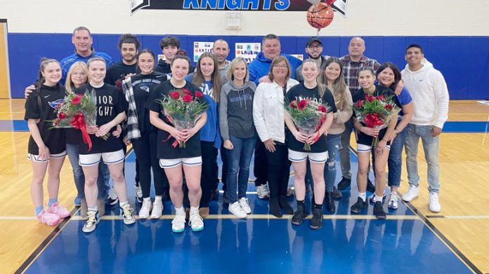 Playing in their final regular season home game, Katie Smith and Katelyn McCann scored career-highs, finishing with 27 and 12 points, respectively, as the Mount Saint Mary College Women’s Basketball team closed the 2022-23 regular season with a 99-63 Senior Day victory over St. Joseph’s-Brooklyn.