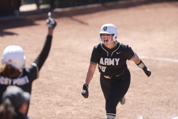 Army West Point softball completed a three-game series sweep of Holy Cross on Sunday, taking Game 1, 9-6 and Game 2 by a score of 8-0.
