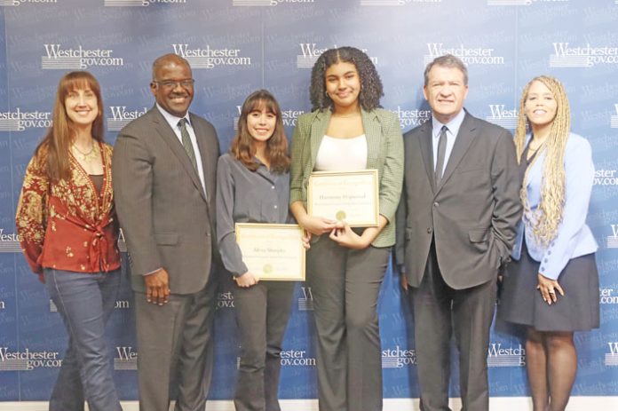 Westchester County Executive George Latimer proudly introduced the County’s two new Youth Poet Laureates. Alexa Murphy of Sleepy Hollow and Harmony Hopwood of New Rochelle.
