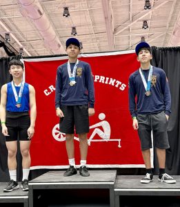Ismael Chihuahua, Daniel Conde earn first and second in the Men’s U15 2000 meter at the annual C.R.A.S.H.-B Sprints World Rowing Championships.