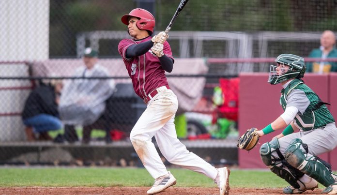 The Vassar College Baseball team opened up its season with a doubleheader split against Purchase on the road on Saturday. Photo: Carlisle Stockton