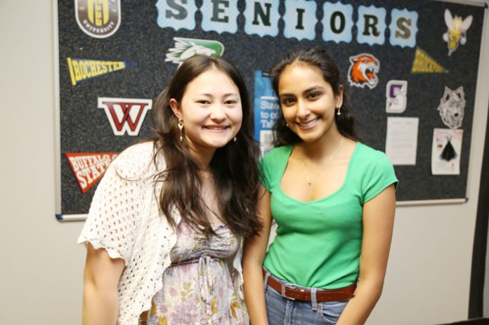 Saugerties High School is proud to announce that the valedictorian of the Class of 2023 is Amy Hoyt (left) and the salutatorian is Palak Patel. Photo: Kristine Conte/Ulster BOCES
