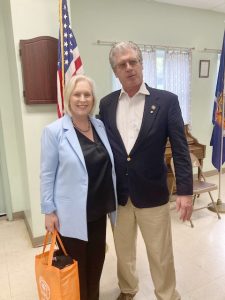 United States Senator, Kirsten Gillibrand, stands with local Assemblyman, Chris Eachus, at Saturday’s event in Cornwall.