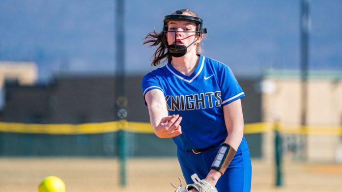 The Mount Saint Mary College Softball team split a Skyline Conference doubleheader at Old Westbury Saturday. Photo: Dave Janosz