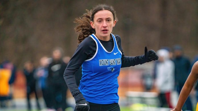 The Mount Saint Mary College Women’s Track and Field Team had a strong showing on Friday at the RPI Under The Lights Meet, placing fifth out of 11 teams with 59 points. Photo: Dave Janosz