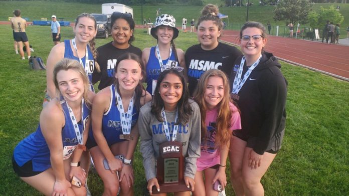 The Mount Saint Mary College Women’s Track and Field team had a big day on Friday at the ECAC Championship Meet, placing second overall in the 10-team field with a program record point total of 108.
