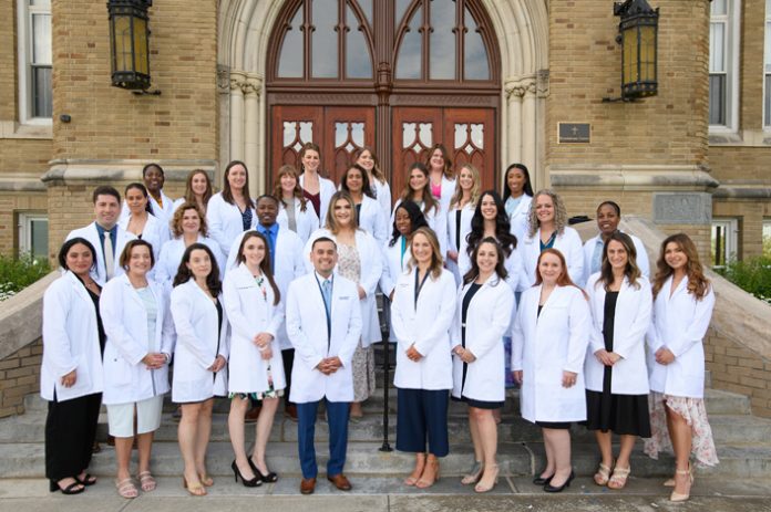 Three dozen students were honored at the recent Mount Saint Mary College white coat ceremony. Photo: Lee Ferris