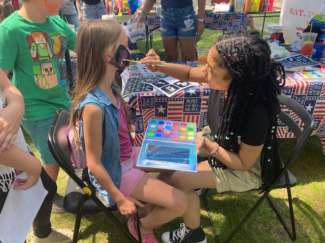 Facepainting was one of the many activities available to children at Sunday’s Strawberry Festival.