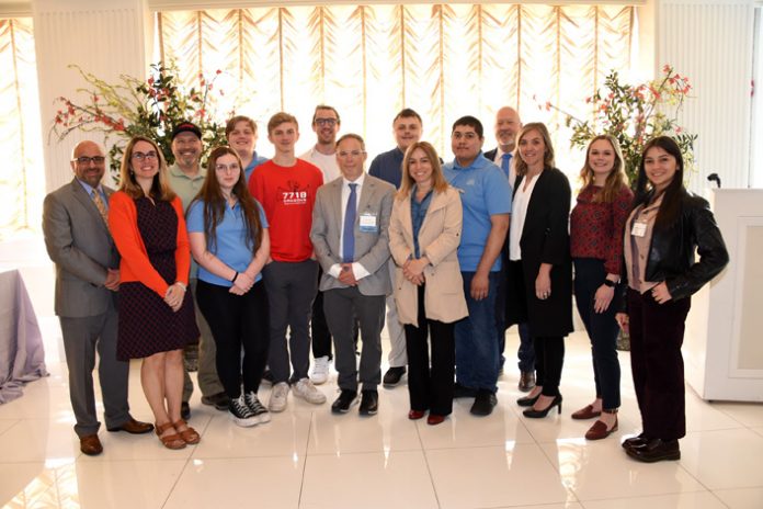 Young scholars, staff, and administrators had a strong showing at the Council of Industry annual event to honor the 2023 Manufacturing Champions from HVPA at Ulster BOCES, Lead Learners Matt Leifeld and Noah Smith.