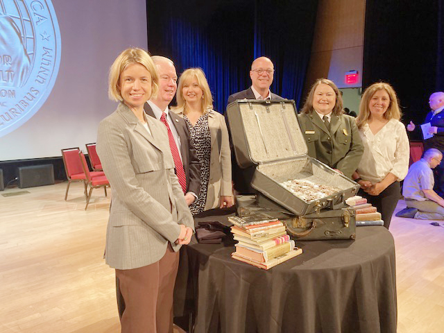 Pictured are some of the newly released Eleanor Roosevelt Quarters for safekeeping at Thursday’s Celebration at the Culinary Institute of America.