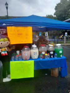 Rene Mejia’s display of traditional freshwaters at the annual Hispanic Heritage festival at the Kenisco Dam Plaza.