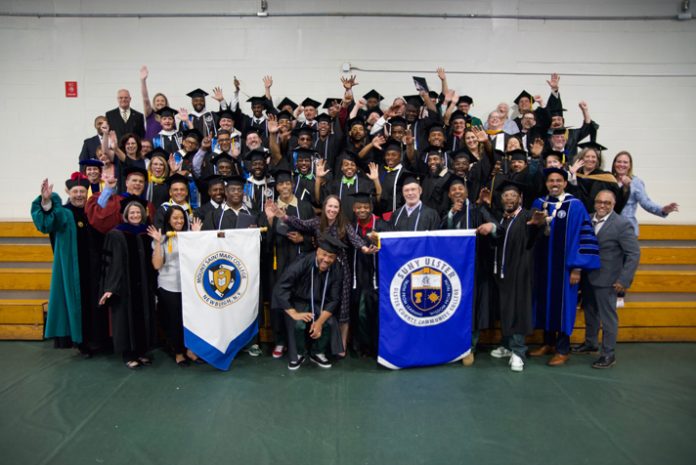 Hudson Link for Higher Education, in partnership with SUNY Ulster and Mount Saint Mary College, hosted a joint commencement exercise at Shawangunk Correctional Facility on Wednesday, June 21st, 2023. Photo: Angela James Photography