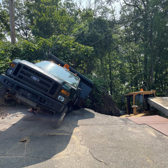 Bear Mountain State Park is closed due to damage from a heavy rainstorm and flash floods on July 9th. Damage to Park vehicles and Carpenter’s shop.