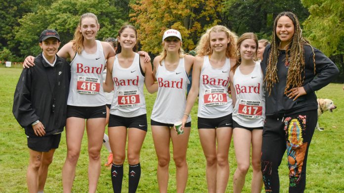 The Bard College women’s cross-country team placed ninth out of 15 teams in the Fred Pavlich Invitational on a rainy Saturday at Bard’s Montgomery Place.