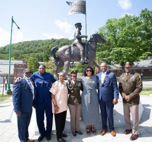 Members of the Buffalo Soldiers Association of West Point gathered to honor the legacy of the Buffalo Soldiers at the 62nd annual wreath-laying ceremony at Buffalo Soldier Field on Sunday, September 3, 2023. Hudson Valley Press/CHUCK STEWART, JR.