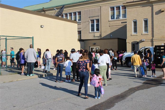 From the youngest students to the oldest, Poughkeepsie City School District scholars returned to classes last week at all seven schools. Pictured Early Learning Center line to enter.