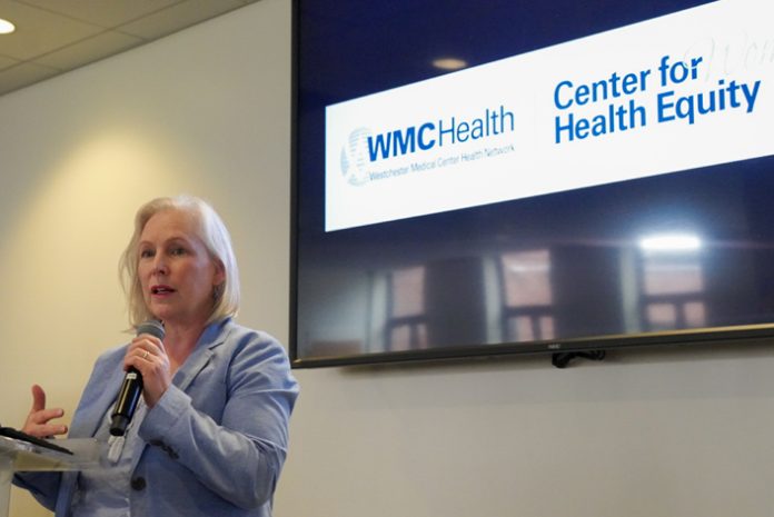 Friday, U.S. Senator Kirsten Gillibrand and Majority Leader Andrea Stewart-Cousins stood at Westchester Medical Center calling for legislation and nearly $180 million in federal funding to address the nation’s maternal mortality and maternal mental health crisis.