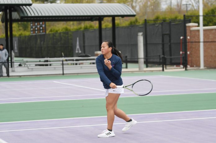 The State University of New York at New Paltz women’s tennis team was on the road Friday for their first match of the 2023-2024 season at the Cortland Tournament hosted by SUNYAC foe SUNY Cortland. Photo: Bradley Kasnet