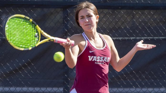 The Vassar College Women’s Tennis team opened play at the ITA Northeast Regional Tournament on Saturday in strong fashion. Photo: Carlisle Stockton