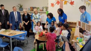 Poughkeepsie City School District’s universal pre-K students at Day One met First Lady Jill Biden Friday.